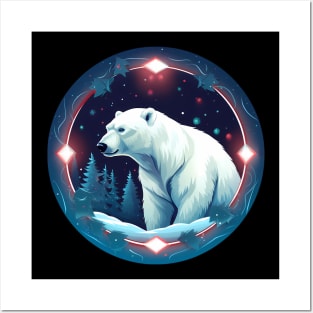 Polar Bear in Ornament, Love Bears Posters and Art